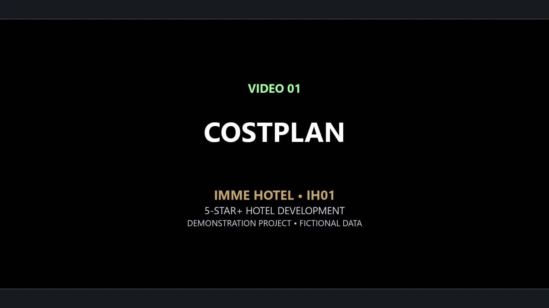 IMME Portal 01 — CostPlan